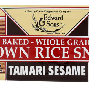 EDWARD & SONS: Brown Rice Snaps Tamari Sesame, 3.5 oz