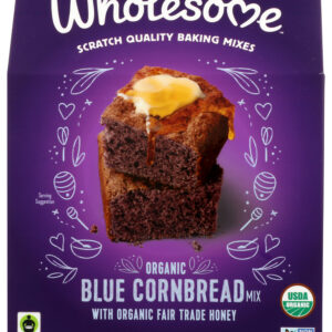 WHOLESOME: Mix Cornbread Blue Corn, 15 oz