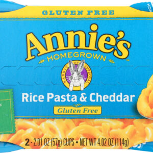 ANNIES HOMEGROWN: Pasta Cup Rice & Chdr Gf 2Pk, 4.02 oz