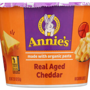 ANNIE'S HOMEGROWN: Real Aged Cheddar Microwavable Macaroni & Cheese Cup, 2.01 oz