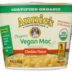 ANNIES HOMEGROWN: Organic Vegan Mac Pasta And Sauce Cheddar Flavor, 2.01 oz