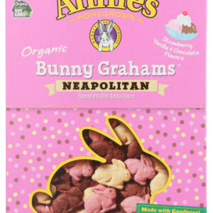 ANNIES HOMEGROWN: Organic Neapolitan Bunny Grahams Cookies, 7.5 oz