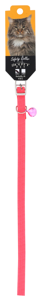 SCOTT PET: Cat Collar Pink With Bell, 1 ea