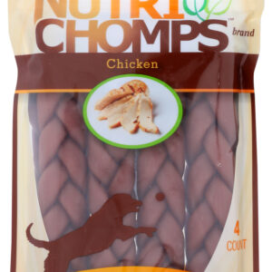 NUTRI CHOMPS: Braid Chicken 6In, 4 ea