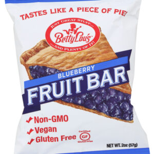 BETTY LOU'S: Fruit Bars Gluten Free Blueberry, 2 Oz