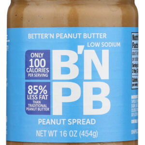 BETTER N PEANUT BUTTER: Peanut Spread Low Sodium, 16 oz
