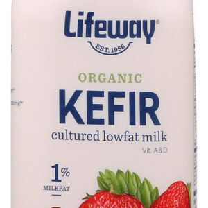 LIFEWAY: Organic Kefir Strawberries 'n Cream Cultured Lowfat Milk Smoothie, 32 oz