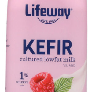LIFEWAY: Kefir Raspberry Cultured Lowfat Milk Smoothie, 32 oz