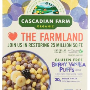 CASCADIAN FARM: Berry Vanilla Puffs Cereal, 10.25 oz