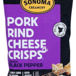 SONOMA CHEESE: Pork rind Blk Ppr Crisp, 2.4 oz