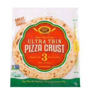 GOLDEN HOME: Ultra Crispy and Ultra Thin Pizza Crust 12-Inch, 14.25 oz