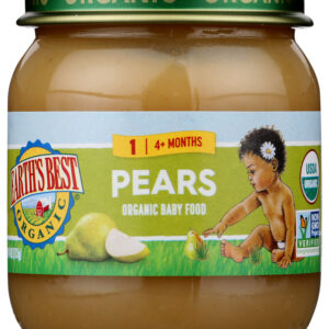 EARTHS BEST: Organic Strained Pears, 4 oz