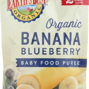 EARTHS BEST: Banana Blueberry Baby Food Puree, 4 oz