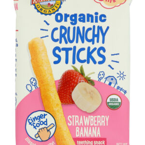 EARTHS BEST: Organic Crunchy Sticks Strawberry Banana, 0.56 oz