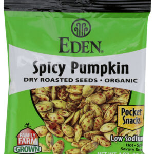 EDEN FOODS: Spicy Pumpkin Seeds Pocket Snacks, Organic, 1 OZ