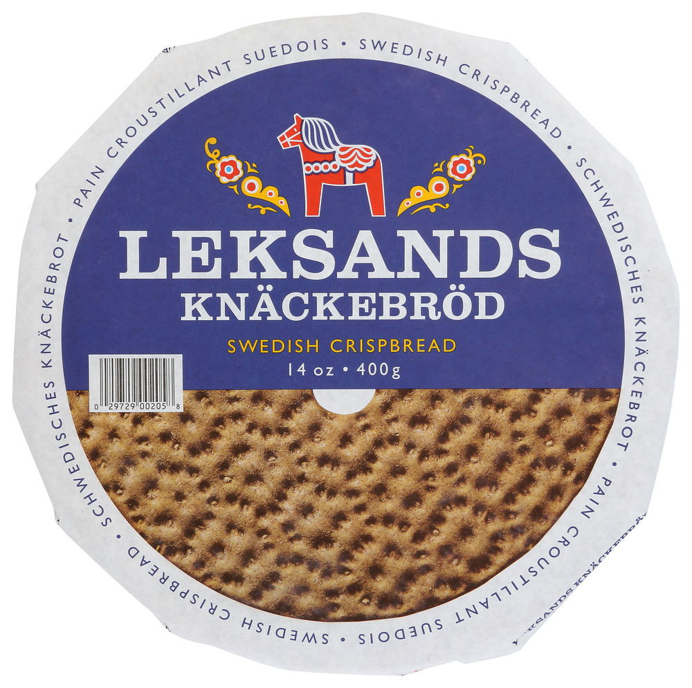 LEKSANDS: Swedish Crispbread Knäckebröd Round, 14 oz