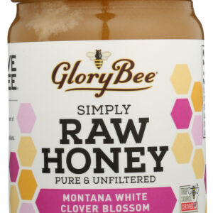 GLORY BEE: Raw White Clover Honey, 18 oz