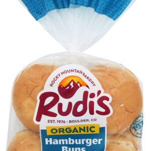 RUDIS: Organic Bakery Organic White Hamburger Buns, 18 oz