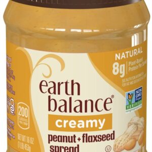EARTH BALANCE: Natural Peanut Butter And Flaxseed Creamy, 16 Oz