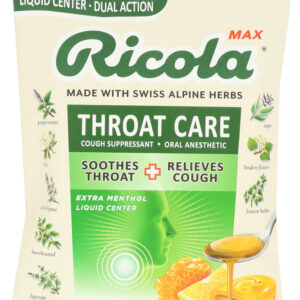 RICOLA: Max Throat Care Honey Lemon, 34 pc