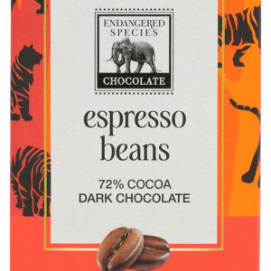 ENDANGERED SPECIES: Natural Dark Chocolate Bar with Espresso Beans, 3 oz