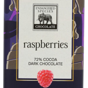 ENDANGERED SPECIES: Natural Dark Chocolate Bar with Raspberries, 3 oz