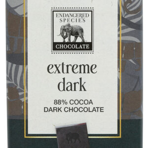 ENDANGERED SPECIES: Natural Dark Chocolate Bar with 88% Cocoa, 3 oz
