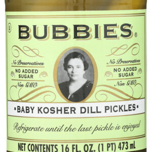 BUBBIES: Pure Kosher Dills, 16 oz