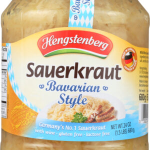 HENGSTENBERG: Bavarian Style Sauerkraut with Wine, 24 oz