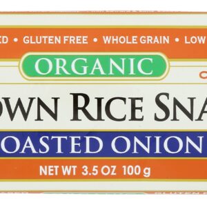 EDWARD & SONS: Organic Toasted Onion Baked Brown Rice Snaps, 3.5 oz