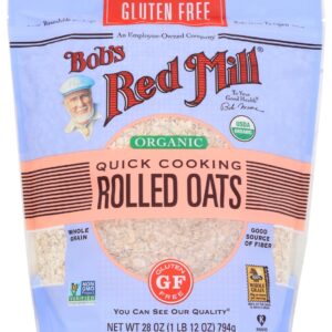 BOBS RED MILL: Gluten Free Organic Quick Cooking Rolled Oats, 28 oz