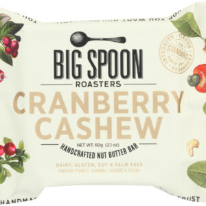 BIG SPOON ROASTERS: Cranberry Cashew Peanut Butter Bar, 60 gm