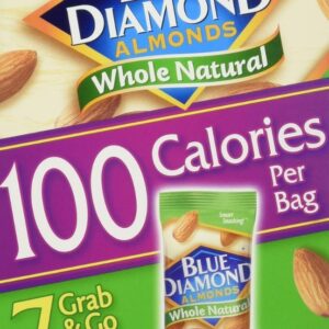 BLUE DIAMOND: Whole Natural On The Go Almonds 7Pk, 4.38 oz