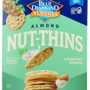 BLUE DIAMOND: Almond Nut-Thins Nut And Rice Cracker Snacks Country Ranch, 4.25 oz