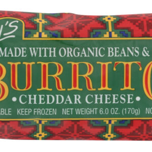 AMY'S: Beans & Rice Cheddar Cheese Burrito, 6 oz
