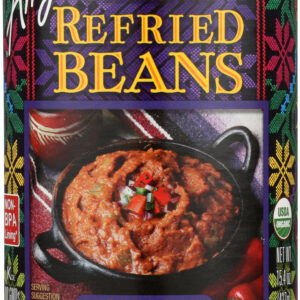 AMY'S: Vegetarian Organic Refried Beans with Green Chiles Mild, 15.4 Oz