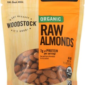 WOODSTOCK: Organic Raw Almonds, 7.5 oz