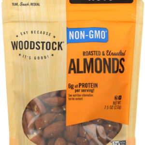 WOODSTOCK: Almonds Rstd Unsltd, 7.5 oz