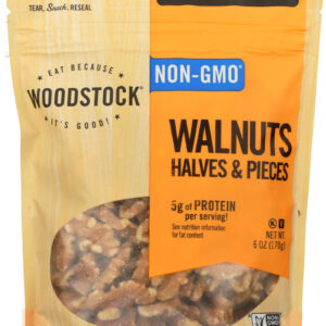 WOODSTOCK: Walnuts Halves And Pieces, 6 oz