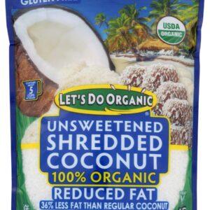 LETS DO ORGANICS: 100% Organic Reduced Fat Shredded Coconut, 8.8 oz