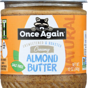 ONCE AGAIN: Natural Creamy Almond Butter, 12 oz