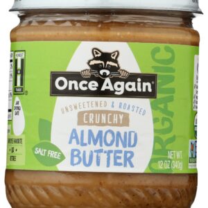 ONCE AGAIN: Organic Crunchy Almond Butter, 12 oz