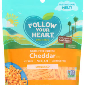 FOLLOW YOUR HEART: Cheddar Shredded, 7 oz