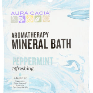 AURA CACIA:  Aromatherapy Mineral Bath Refreshing Peppermint , 2.5 Oz