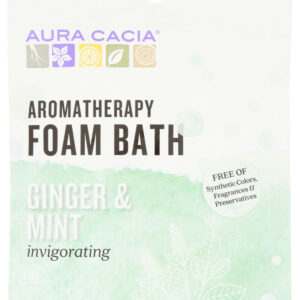 AURA CACIA: Foam Bath Invigorating Ginger & Mint, 2.5 oz
