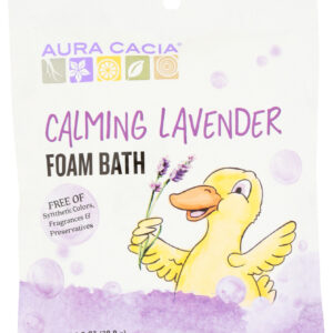 AURA CACIA: Lavender Essential Oil Calming Foam Bath, 2.5 oz