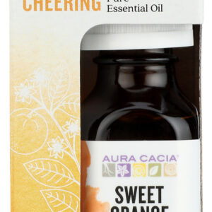 AURA CACIA: Sweet Orange Essential Oil Boxed, 0.5 oz