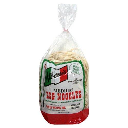 ALBERTOS: Egg Noodles Medium, 16 oz