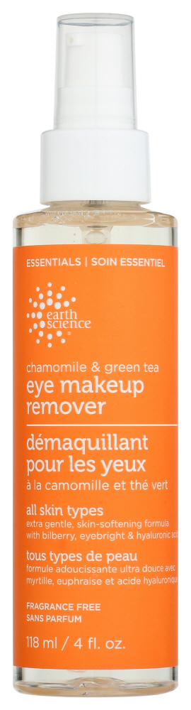EARTH SCIENCE: Chamomile and Green Tea Eye Makeup Remover, 4 fo