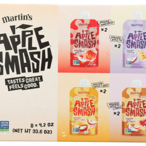 APPLE SMASH: 4 Variety Pack Applesauce 8Pc, 33.6 oz